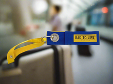 Load image into Gallery viewer, Bag to Life Alpha Luggage Tag Blue
